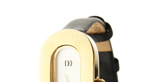 Dámské titanové hodinky Danish Design s černým koženým páskem