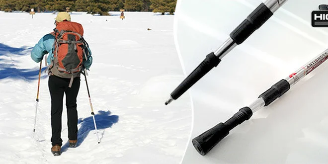 Dvě trekingové hole s odpružením