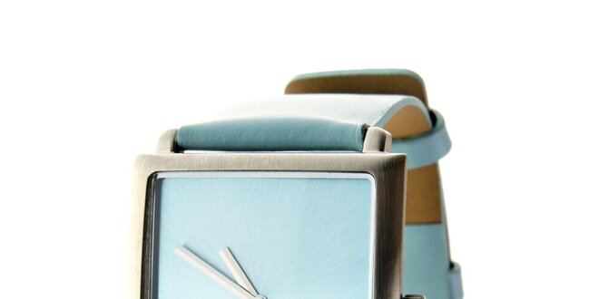 Dámské světle modré hodinky Danish Design s koženým řemínkem