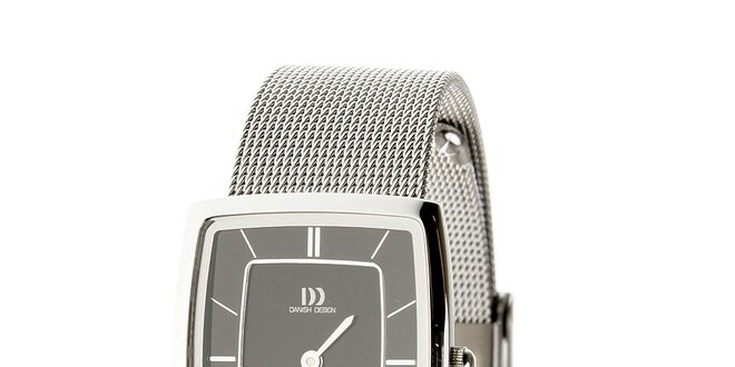 Dámské ocelové hodinky Danish Design s černým ciferníkem
