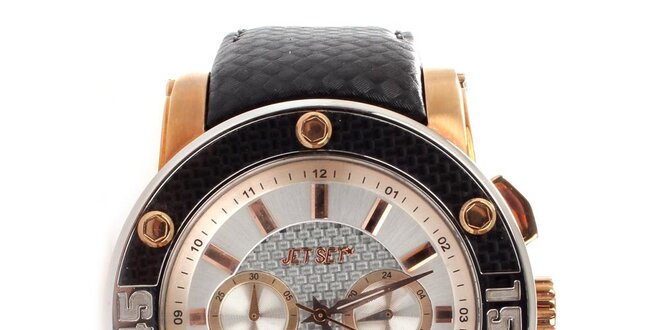 Dámské analogové hodinky Jet Set s detaily v barvě růžového zlata
