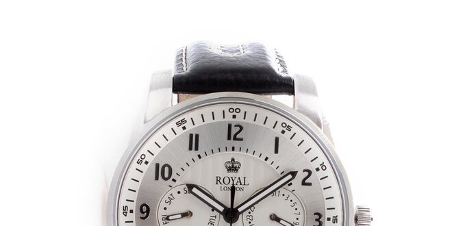 Dámské ocelové hodinky Royal London se stříbrno-bílým ciferníkem
