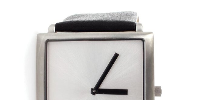 Dámské černé hodinky Danish Design s metalickým stříbrným ciferníkem