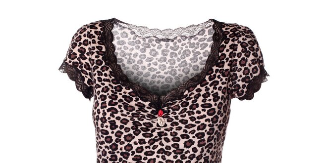 Dámské tričko s leopardím vzorem a krátkým rukávem Vive Maria