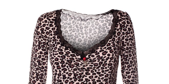 Dámské tričko s leopardím vzorem Vive Maria