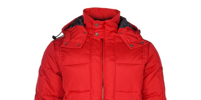 Pánská červená zimní bunda Timeout s kapucí