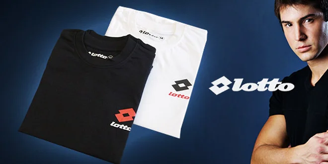 Kvalitní pánská trička Lotto v černé nebo bílé barvě