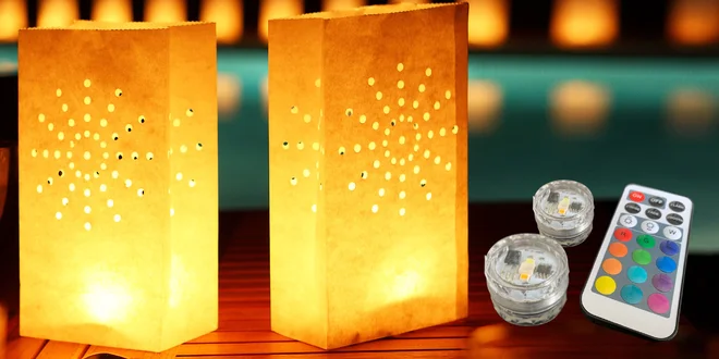 Vodotěsná LED světýlka a papírové lampiony