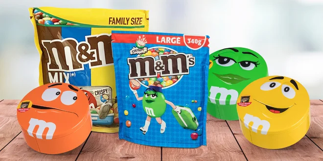 Bonbony M&M's: arašídové, čoko, s rýží nebo mix