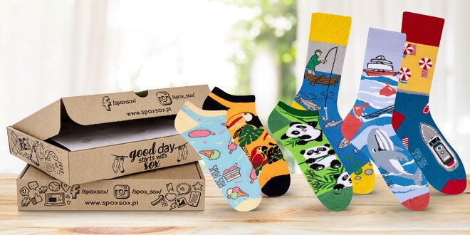 Tematické ponožky Spox Sox s různými motivy pro celou rodinu