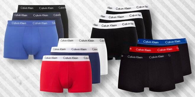 Troje bavlněné boxerky Calvin Klein