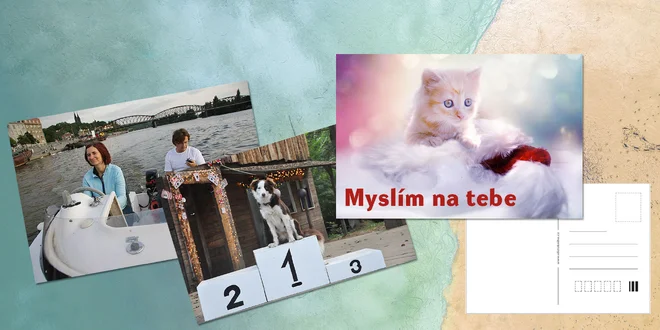 16 pohlednic z vlastních fotografií i s tištěným textem