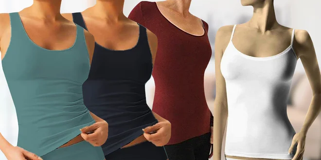 Bezešvé topy, tílka i trička z jemného mikrovlákna
