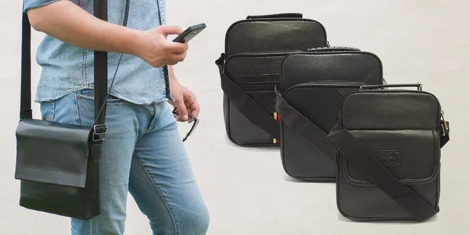 Elegantní pánské crossbody tašky: textil či eko kůže