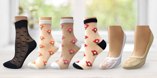 Síťované, silonkové nebo balerínkové ponožky