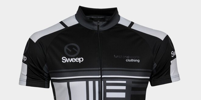 Šedo-černý cyklistický dres Sweep