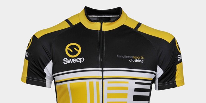 Žluto-černý cyklistický dres Sweep