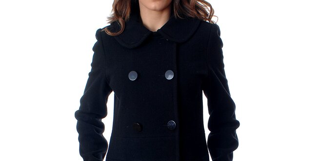 Elegantní dámský dvouřadý kabát Mya Alberta v černé barvě