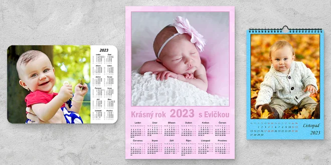 Nástěnné a magnetické kalendáře z vlastních fotek