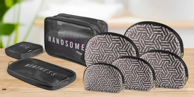 Cestovní kosmetické taštičky: sada 3 nebo 5 ks