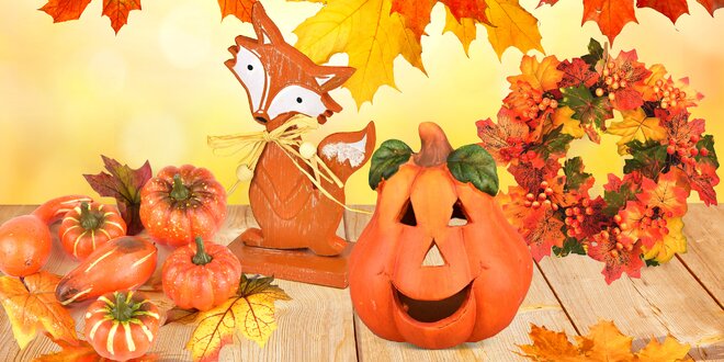 Podzimní dekorace: dýně, listy, věnce i větývky