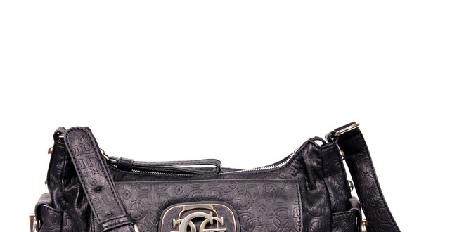 Elegantní černá kabelka, tzv. bagetka značky Guess