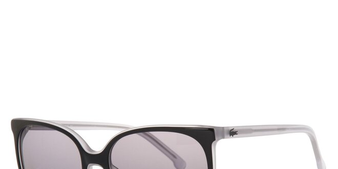 Dámské černo-bílé sluneční brýle Lacoste