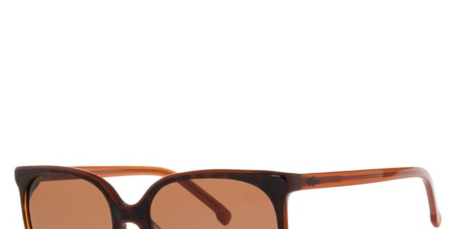 Dámské tmavě hnědé sluneční brýle Lacoste