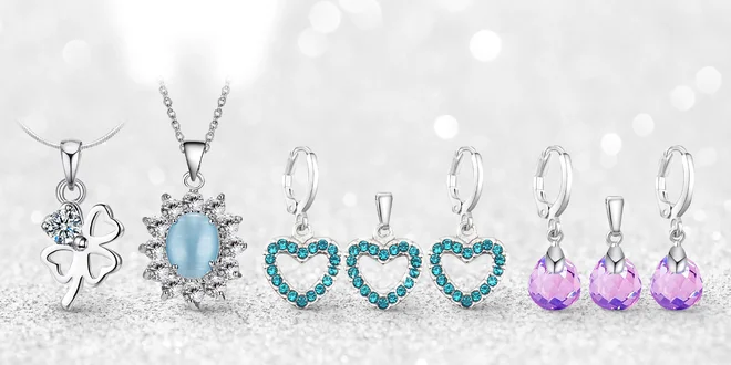 Náušnice a přívěsky s krystalky Swarovski Elements