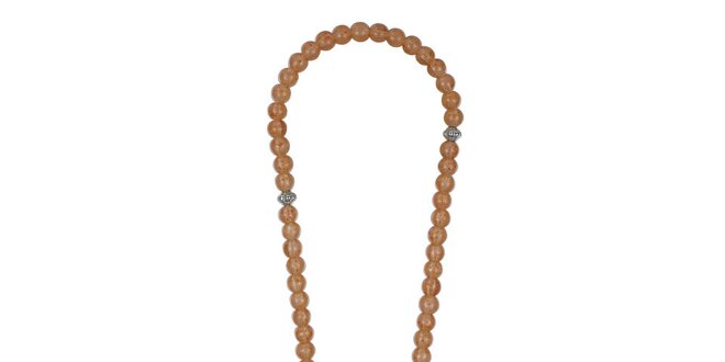 Dámský dlouhý náhrdelník s lososovými kamínky EDC by Esprit