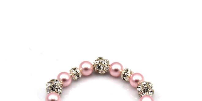 Dámský růžový perlový náramek Royal Adamas