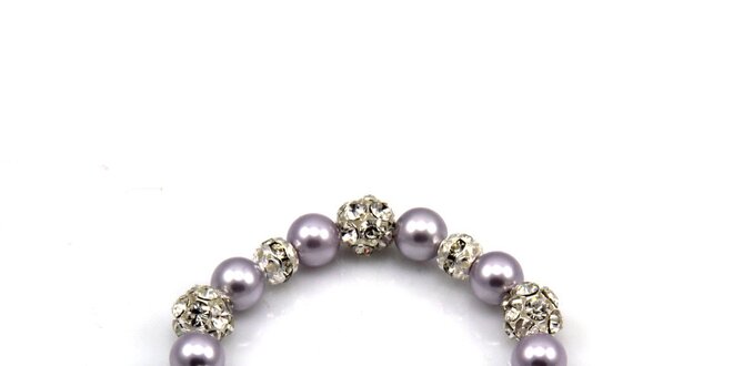 Dámský fialkový perlový náramek Royal Adamas