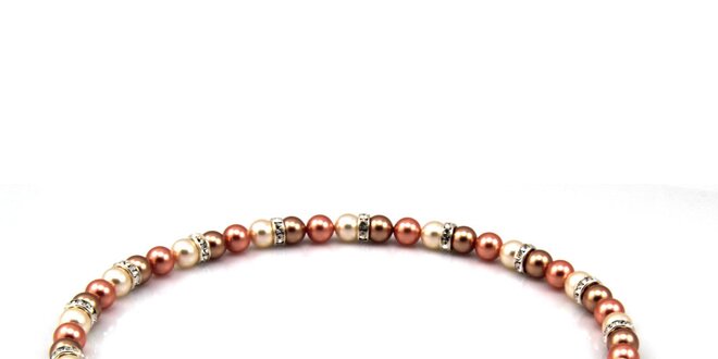 Dámský perlový náhrdelník Royal Adamas se starorůžovými perlami