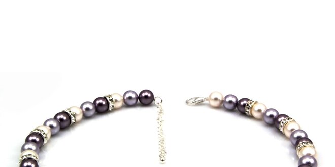 Dámský perlový náhrdelník Royal Adamas se stříbrnými perlami