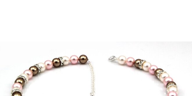 Dámský perlový náhrdelník Royal Adamas s pastelově zabarvenými perlami