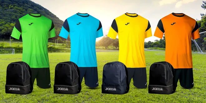 Sportovní set Joma pro děti: dres, trenky a batoh