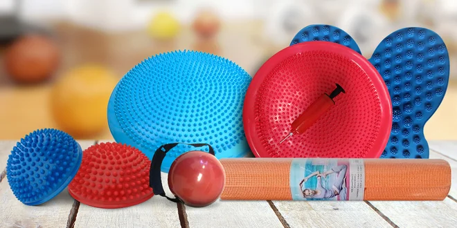 Masážní a balanční disk i další fitness pomůcky