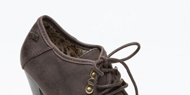 Dámské hnědé boty na podpatku Maria Mare
