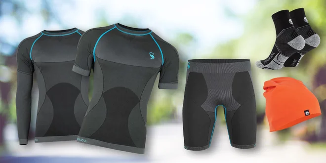 Oblečení na sport: ponožky i funkční kalhoty a trika