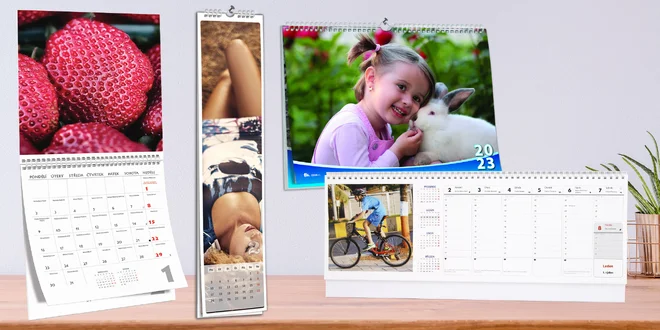 Nástěnné a stolní fotokalendáře v 9 formátech
