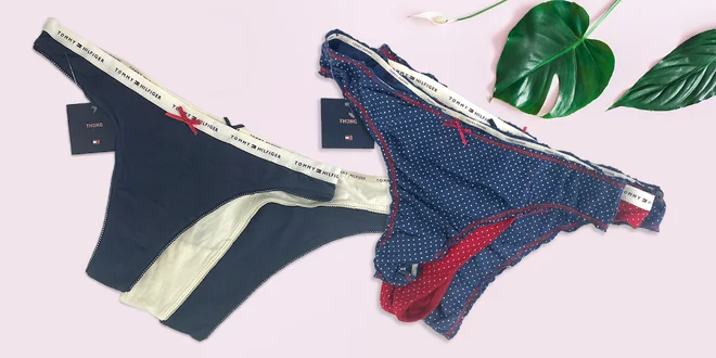 Trojbalení bavlněných kalhotek Tommy Hilfiger