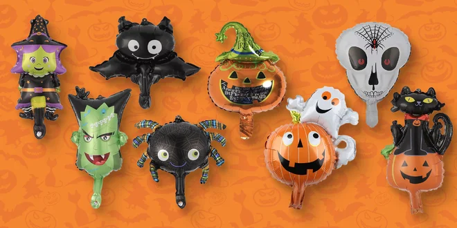 Nafukovací halloweenské balonky: strašidla i dýně