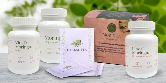 Superpotravina moringa v čaji i veganských kapslích