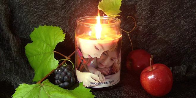 Voňavé svíčky s vlastní fotkou a textem: různé vůně