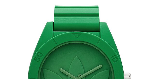Pánské zelené hodinky Adidas s plastovým obalem