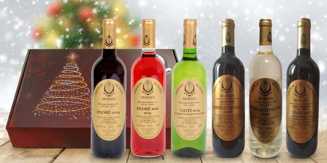 Vánoční kolekce šesti vín z Vinařství Hlávka