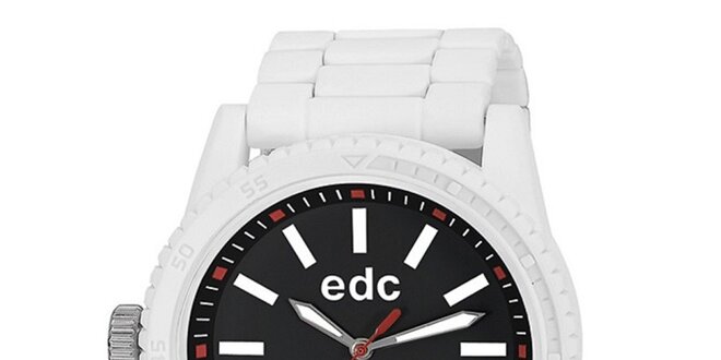 Dámské bílé hodinky s černým ciferníkem EDC by Esprit