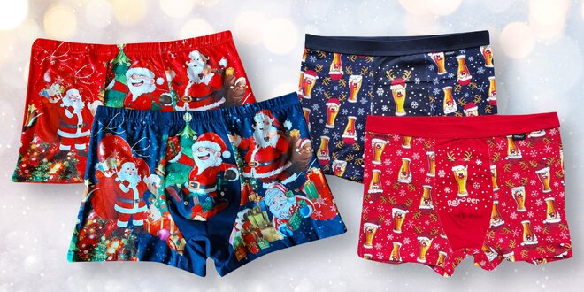 Dětské i pánské vánoční boxerky a ponožky