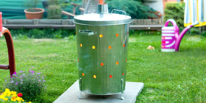 Zahradní ocelová spalovna o objemu 75 l