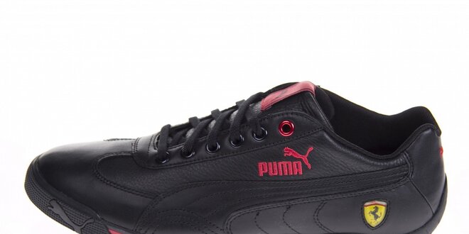 Pánské černé tenisky Puma Ferrari s červenými detaily